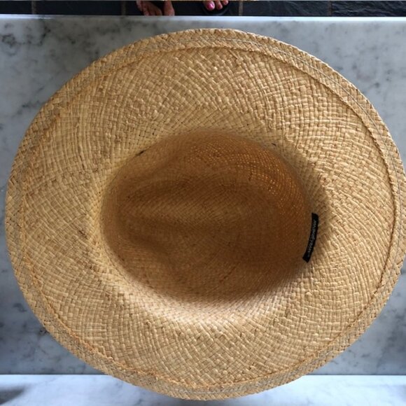 MADCAPS Paris New York Cranberry Band Straw Fedora Hat Vintage